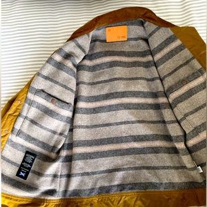 Rare Taylor Stitch Lined Long Haul Jacket in Harvest Tan Dry Wax